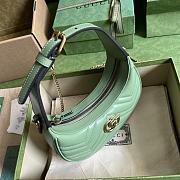 Gucci Marmont Matelassé Mini Bag Green Leather Size 21x11x5 cm - 3