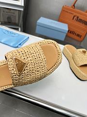 Prada Crochet Flatform Slides - 5