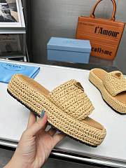 Prada Crochet Flatform Slides - 4