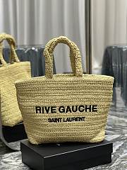 YSL Rive Gauche Supple Tote Bag In Raffia Crochet Size 38 X 35 X 14.5 CM - 1
