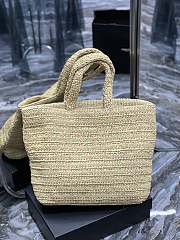 YSL Rive Gauche Supple Tote Bag In Raffia Crochet Size 38 X 35 X 14.5 CM - 5