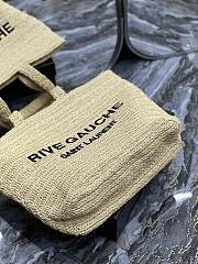 YSL Rive Gauche Supple Tote Bag In Raffia Crochet Size 38 X 35 X 14.5 CM - 2