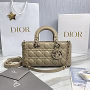 Dior Medium Lady D-Joy Bag Sand-Colored Cannage Lambskin Size 26 x 13.5 x 5 cm - 1
