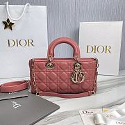 Dior Medium Lady D-Joy Bag Rust-Colored Cannage Lambskin Size 26 x 13.5 x 5 cm - 1