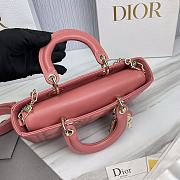Dior Medium Lady D-Joy Bag Rust-Colored Cannage Lambskin Size 26 x 13.5 x 5 cm - 3
