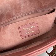 Dior Medium Lady D-Joy Bag Rust-Colored Cannage Lambskin Size 26 x 13.5 x 5 cm - 2