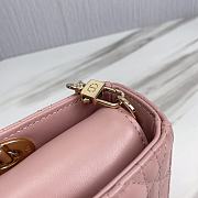 Dior Medium Lady D-Joy Bag Peony Pink Cannage Lambskin Size 26 x 13.5 x 5 cm - 5