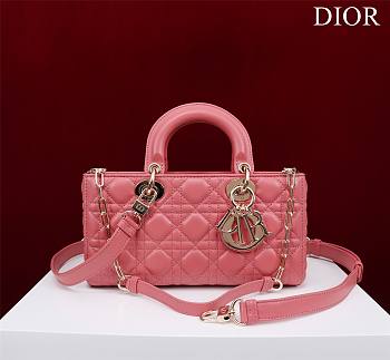 Dior Medium Lady D-Joy Bag Light Pink Cannage Lambskin Size 26 x 13.5 x 5 cm