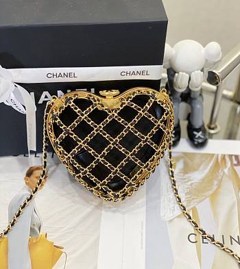 Chanel Heart Minaudiere AS4027 13×14×3 cm