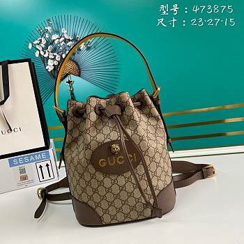 Gucci GG Supreme Backpack 473875 Size 23 x 27 x 15 cm