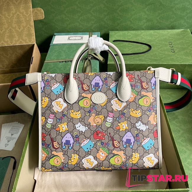 Gucci Animal Print Small Tote Bag 680956 Size 31x26.5x14 cm - 1