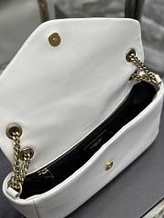 YSL Calypso In Plunged Lambskin White Size 26×14×7cm - 2