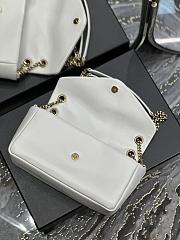 YSL Calypso In Plunged Lambskin White Size 26×14×7cm - 3