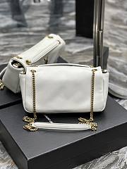 YSL Calypso In Plunged Lambskin White Size 26×14×7cm - 5
