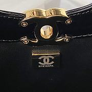 Chanel 31 Mini Shopping Bag AS4133 Pink & Black Patent Calfskin Size 22 × 23 × 5.5 cm - 3