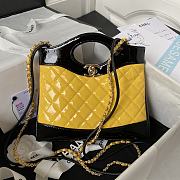 Chanel 31 Mini Shopping Bag AS4133 Yellow & Black Patent Calfskin Size 22 × 23 × 5.5 cm - 1