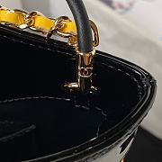 Chanel 31 Mini Shopping Bag AS4133 Yellow & Black Patent Calfskin Size 22 × 23 × 5.5 cm - 5