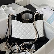 Chanel 31 Mini Shopping Bag AS4133 White & Black Patent Calfskin Size 22 × 23 × 5.5 cm - 3