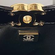 Chanel 31 Mini Shopping Bag AS4133 Burgundy & Black Patent Calfskin Size 22 × 23 × 5.5 cm - 5