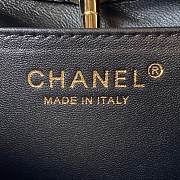 Chanel 31 Mini Shopping Bag AS4133 Burgundy & Black Patent Calfskin Size 22 × 23 × 5.5 cm - 2