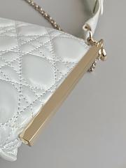 Dior Club Bag White Cannage Lambskin Size 27x12x5 cm - 4