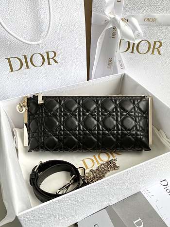 Dior Club Bag Black Cannage Lambskin Size 27x12x5 cm