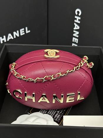 Chanel Clutch With Chain AP3252 Dark Purple Size 8.5 × 12 × 6 cm