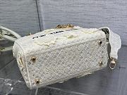 Dior Medium Lady D-Lite Bag White D-Lace Embroidery with 3D Macramé Effect Size 24 x 20 x 11 cm - 5