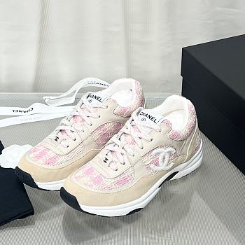 Chanel Sneakers Pink Tweed G38299