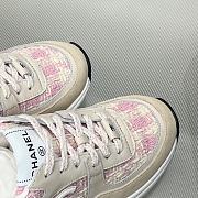 Chanel Sneakers Pink Tweed G38299 - 5