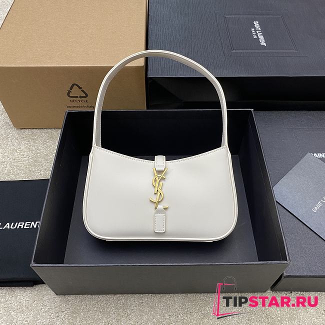 YSL Le 5 À 7 Mini In Smooth Leather White Size 19 X 11.5 X 4.5 CM - 1