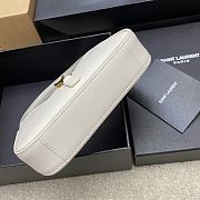 YSL Le 5 À 7 Mini In Smooth Leather White Size 19 X 11.5 X 4.5 CM - 4