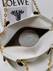 Loewe Small Bag In Shiny Nappa Calfskin With Chain White Size 35*21*11.5cm - 5