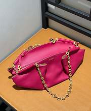 Loewe Small Bag In Shiny Nappa Calfskin With Chain Magenta Size 35*21*11.5cm - 4