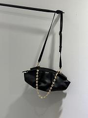 Loewe Small Bag In Shiny Nappa Calfskin With Chain Black Size 35*21*11.5cm - 4