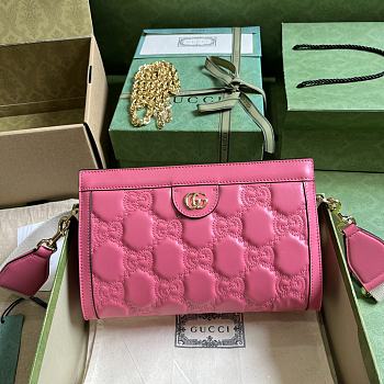 Gucci GG Matelassé Small Bag Pink Size 26x17.5x8 cm