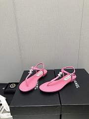 Chanel Sandals Lambskin Pink G40018 - 4