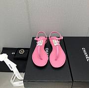 Chanel Sandals Lambskin Pink G40018 - 1