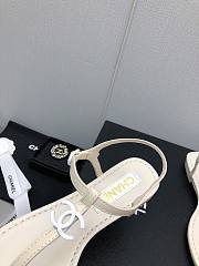 Chanel Sandals Lambskin Ivory G40018 - 5