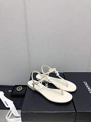 Chanel Sandals Lambskin Ivory G40018 - 3