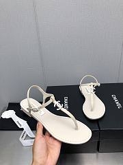 Chanel Sandals Lambskin Ivory G40018 - 2