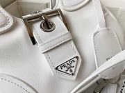 Prada Moon Padded Nappa-Leather Bag 1BA381 White Size 16x7.5x22.5cm - 2