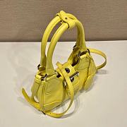 Prada Moon Padded Nappa-Leather Bag 1BA381 Yellow Size 16x7.5x22.5cm - 3