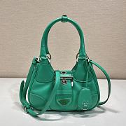 Prada Moon Padded Nappa-Leather Bag 1BA381 Green Size 16x7.5x22.5cm - 1