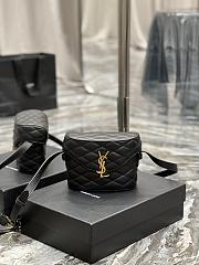 YSL June Box Bag In Quilted Lambskin Black 710080 Size 19 X 15 X 8 CM - 1