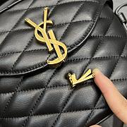 YSL June Box Bag In Quilted Lambskin Black 710080 Size 19 X 15 X 8 CM - 5