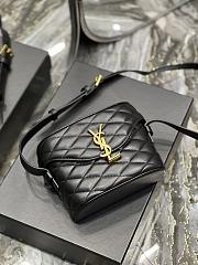 YSL June Box Bag In Quilted Lambskin Black 710080 Size 19 X 15 X 8 CM - 3