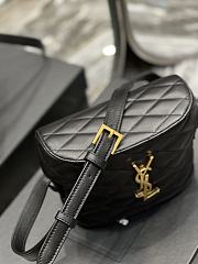 YSL June Box Bag In Quilted Lambskin Black 710080 Size 19 X 15 X 8 CM - 2