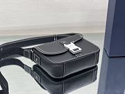 Dior Essentials Mini Saddle Bag With Strap Black Grained Calfskin Size 23 x 18 x 6 cm - 4