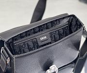 Dior Essentials Mini Saddle Bag With Strap Black Grained Calfskin Size 23 x 18 x 6 cm - 3